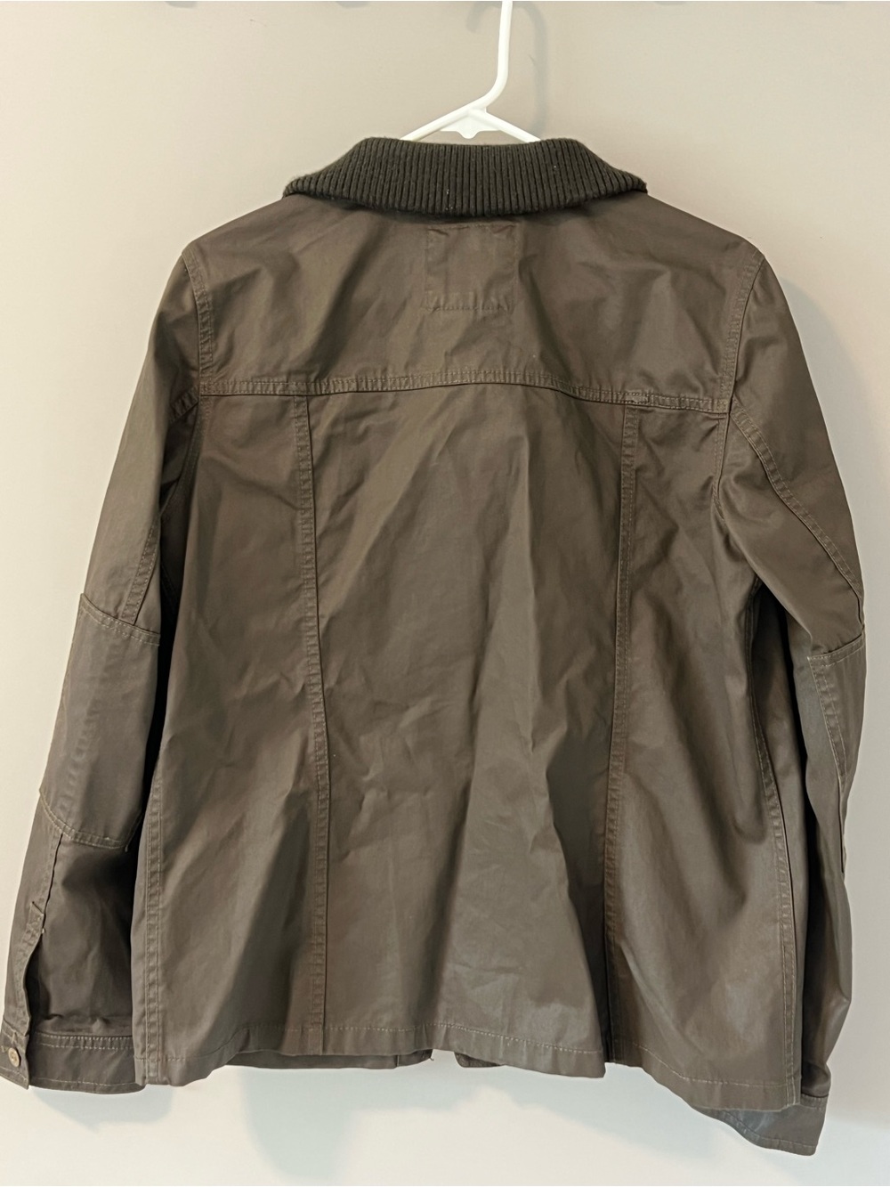 J. Crew Olive Green Ribbed Collar Utility Jacket - Picture 4 of 4